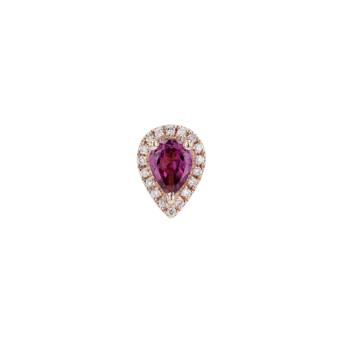 Pear Gemstone with Diamond Halo