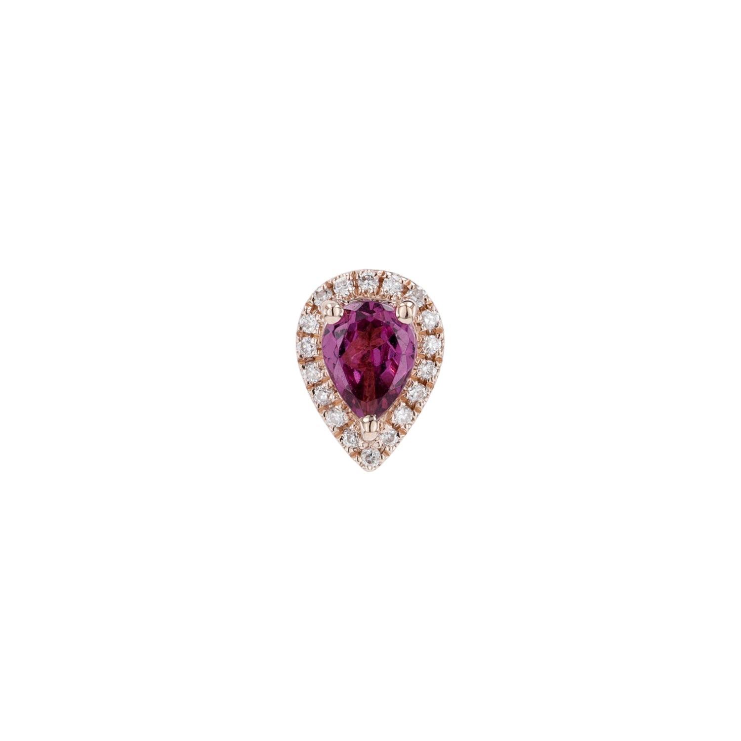 Pear Gemstone with Diamond Halo