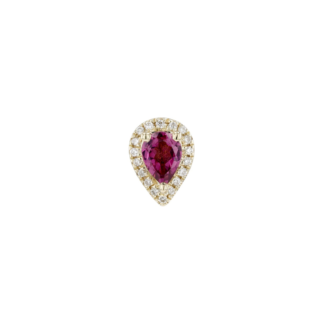 Pear Gemstone with Diamond Halo