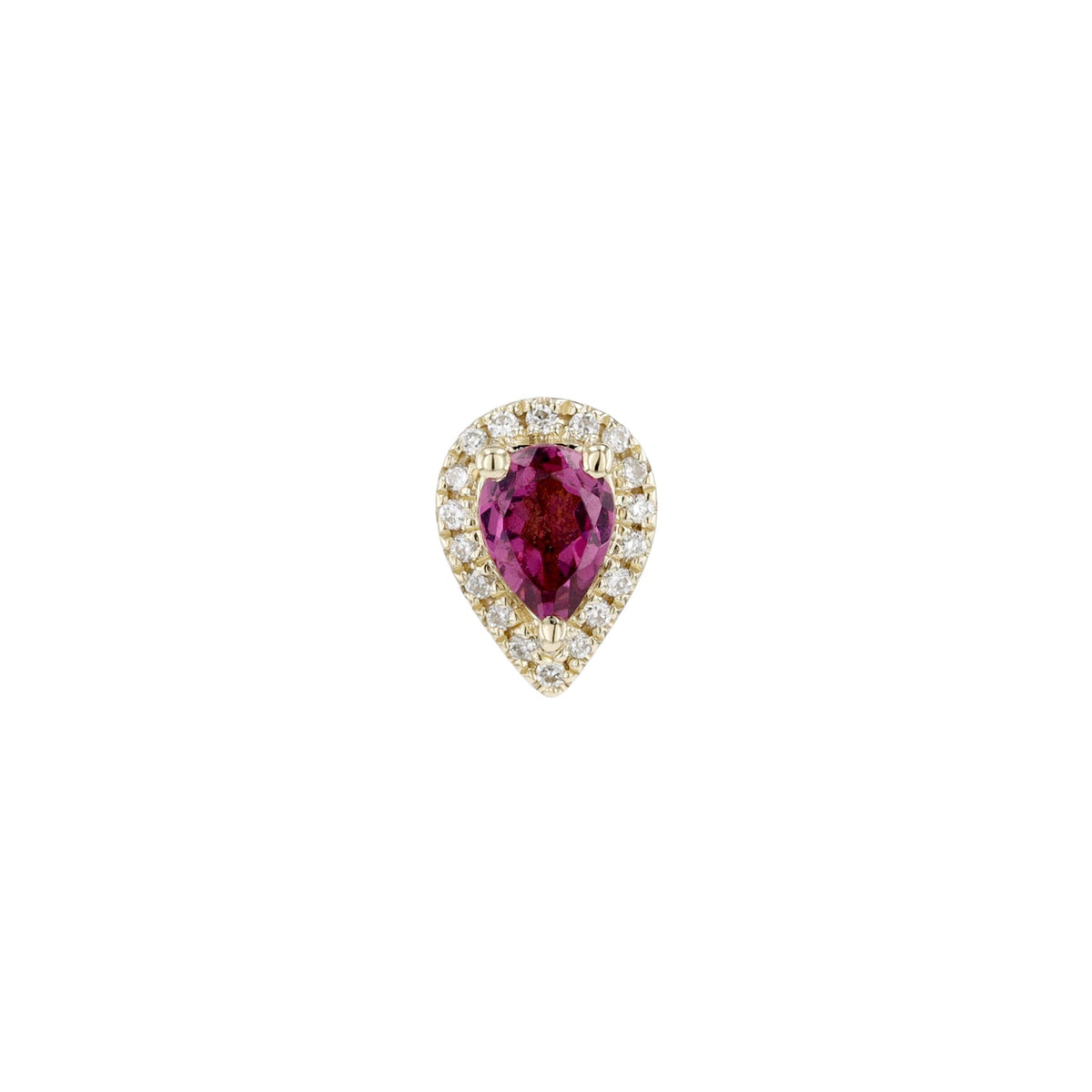 Pear Gemstone with Diamond Halo