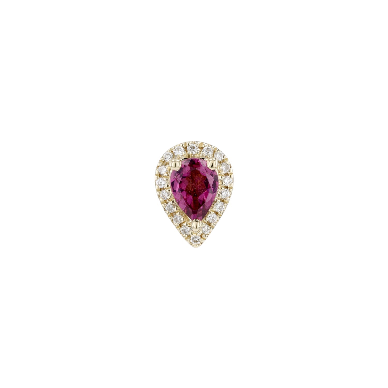 Pear Gemstone with Diamond Halo