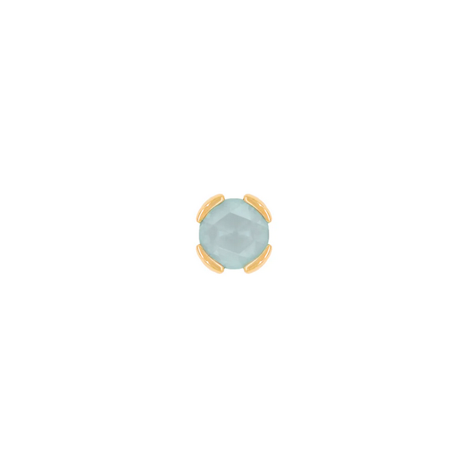 Peekaboo with Sandblasted Aquamarine — Buddha