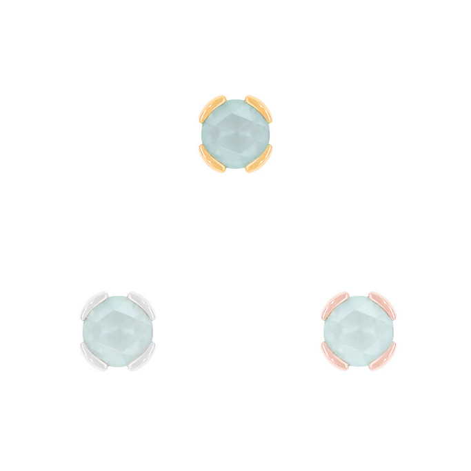 Peekaboo with Sandblasted Aquamarine — Buddha