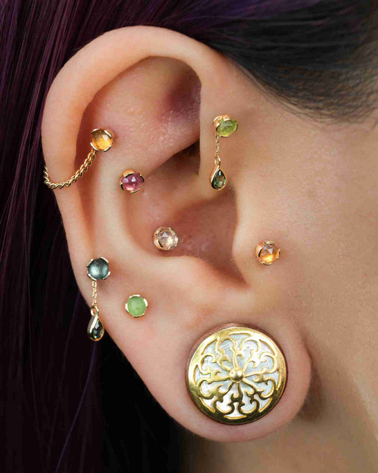 Peekaboo with Sandblasted Green Tourmaline — Buddha