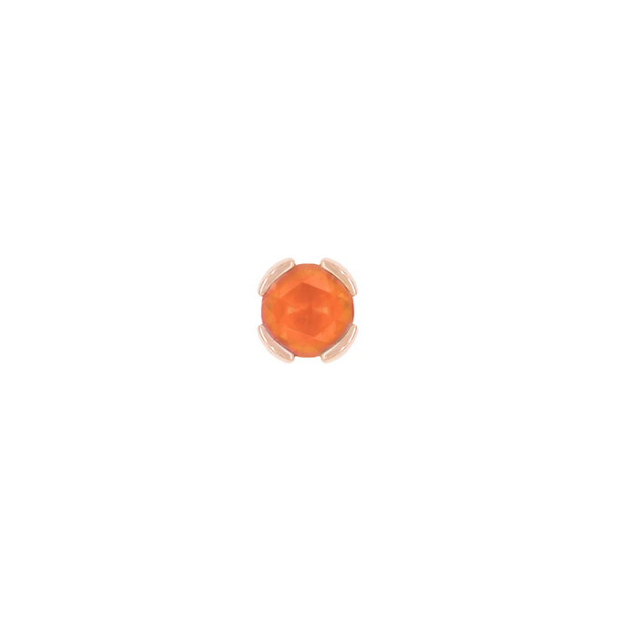 Peekaboo with Sandblasted Orange Garnet — Buddha