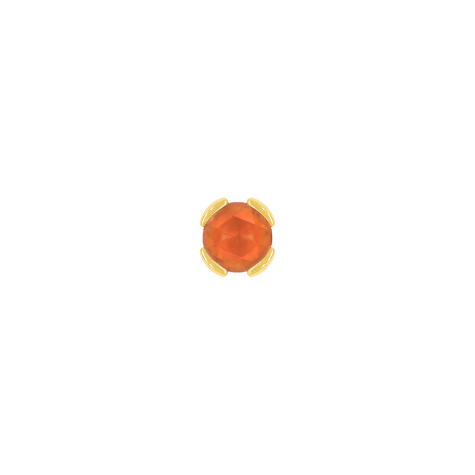 Peekaboo with Sandblasted Orange Garnet — Buddha