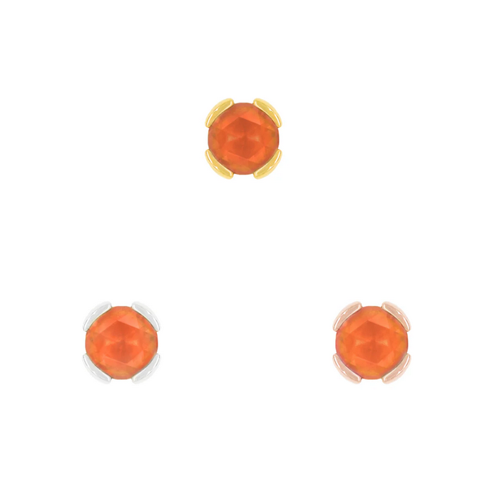 Peekaboo with Sandblasted Orange Garnet — Buddha