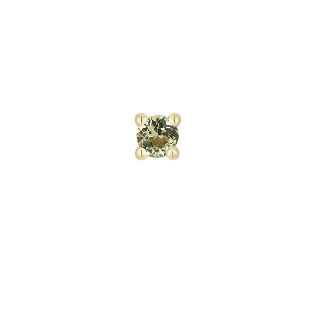 Prong Set Gem with Peridot — Buddha