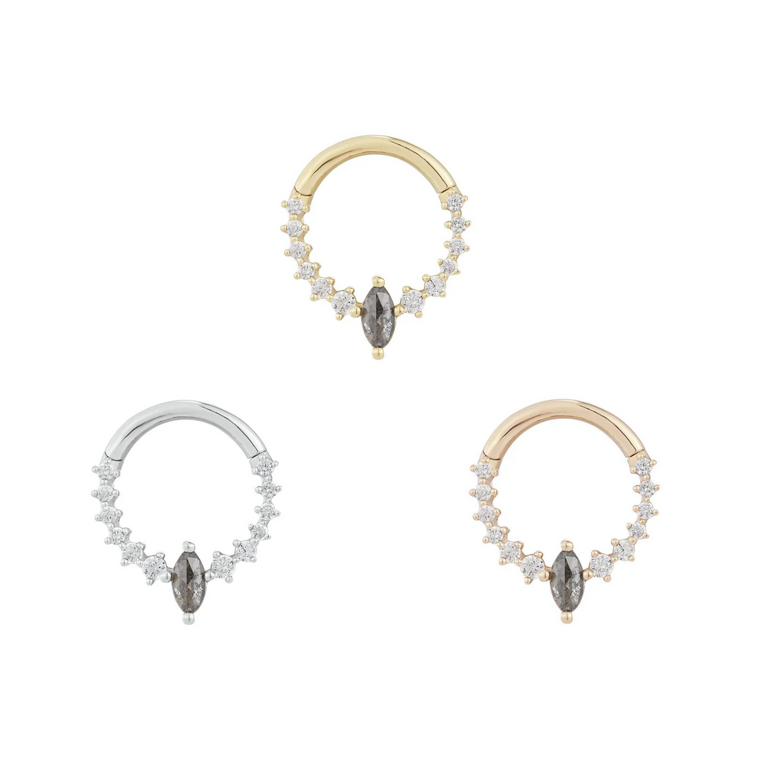 Phantom Clicker with Grey Diamond and CZ — Buddha