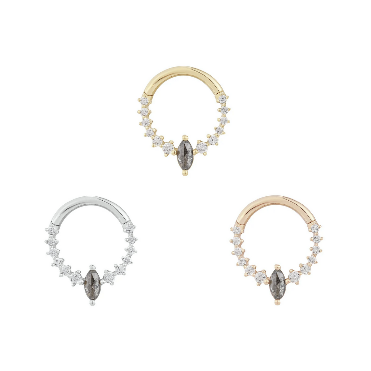 Phantom Clicker with Grey Diamond and CZ — Buddha