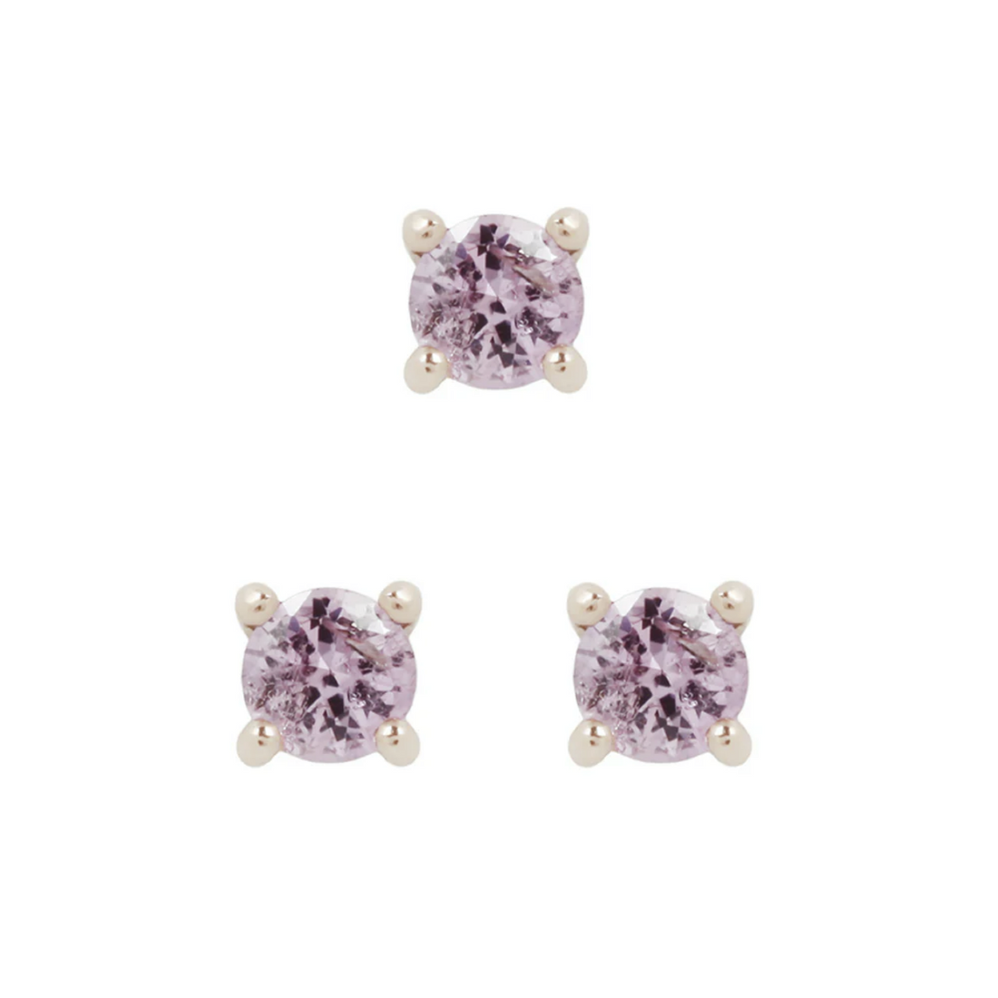 Prong Set Gem with Pink Sapphire — Buddha