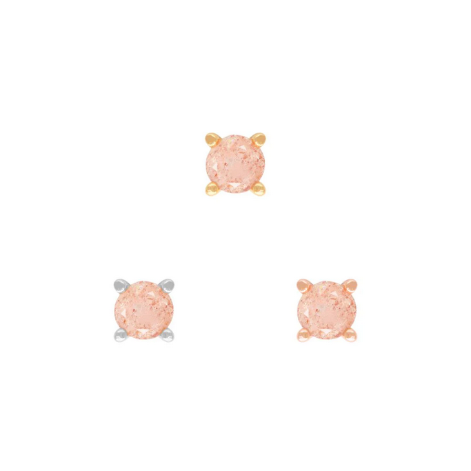 Prong Set Gem with Sunstone — Buddha