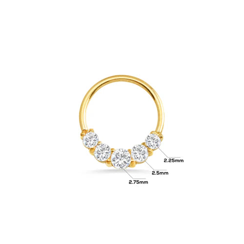Prong Set 5 Gem Seamless Ring from Norvoch