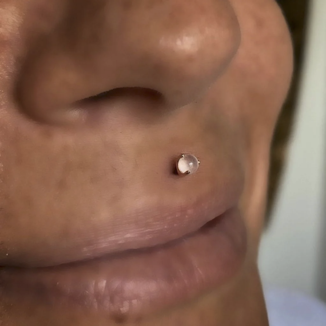Prong Set Ball with Rose Quartz from Junipurr