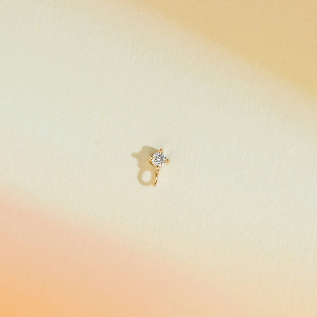 Prong Set CZ with Jump Ring — Ember