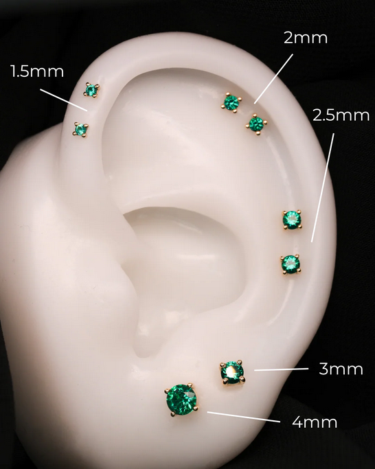 Prong Set Gem with Emerald — Buddha