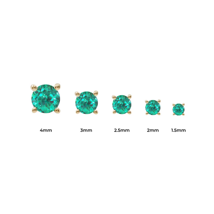 Prong Set Gem with Emerald — Buddha