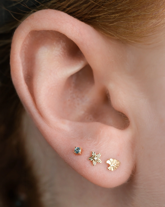 Prong Set Gem with London Blue Topaz — Buddha
