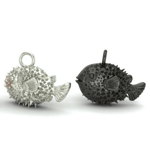 Pufferfish Charm from Mushroom