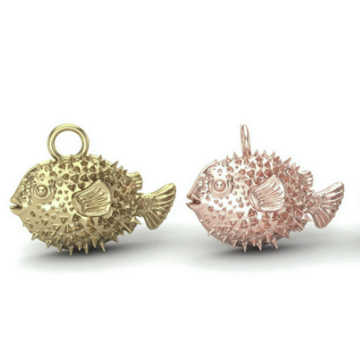 Pufferfish Charm from Mushroom