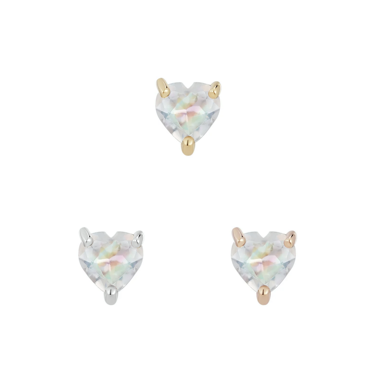 Heart with Rainbow Moonstone From Buddha