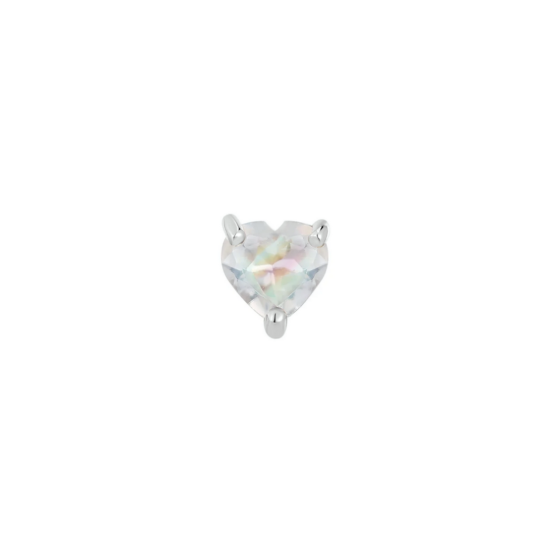 Heart with Rainbow Moonstone — Buddha
