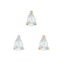 Prong Pear with Rainbow Moonstone From Buddha