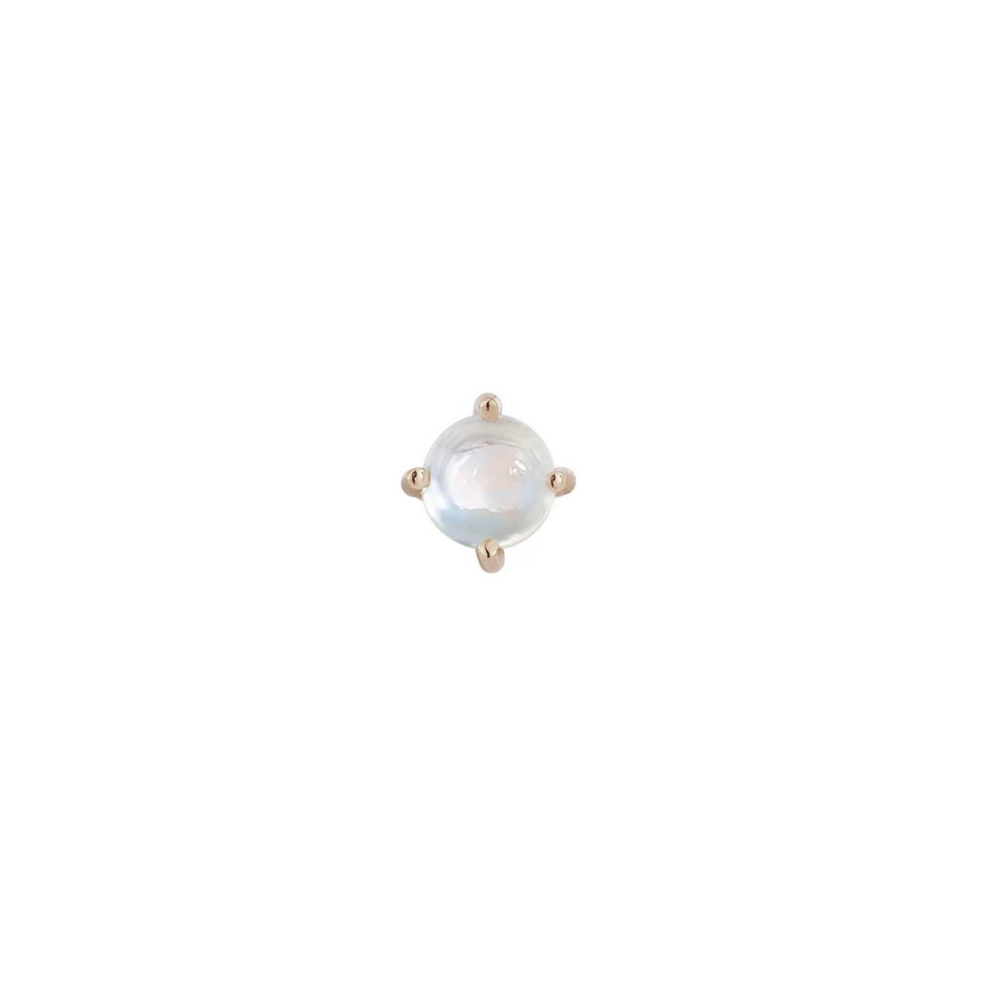Prong Set Gem with Rainbow Moonstone From Buddha