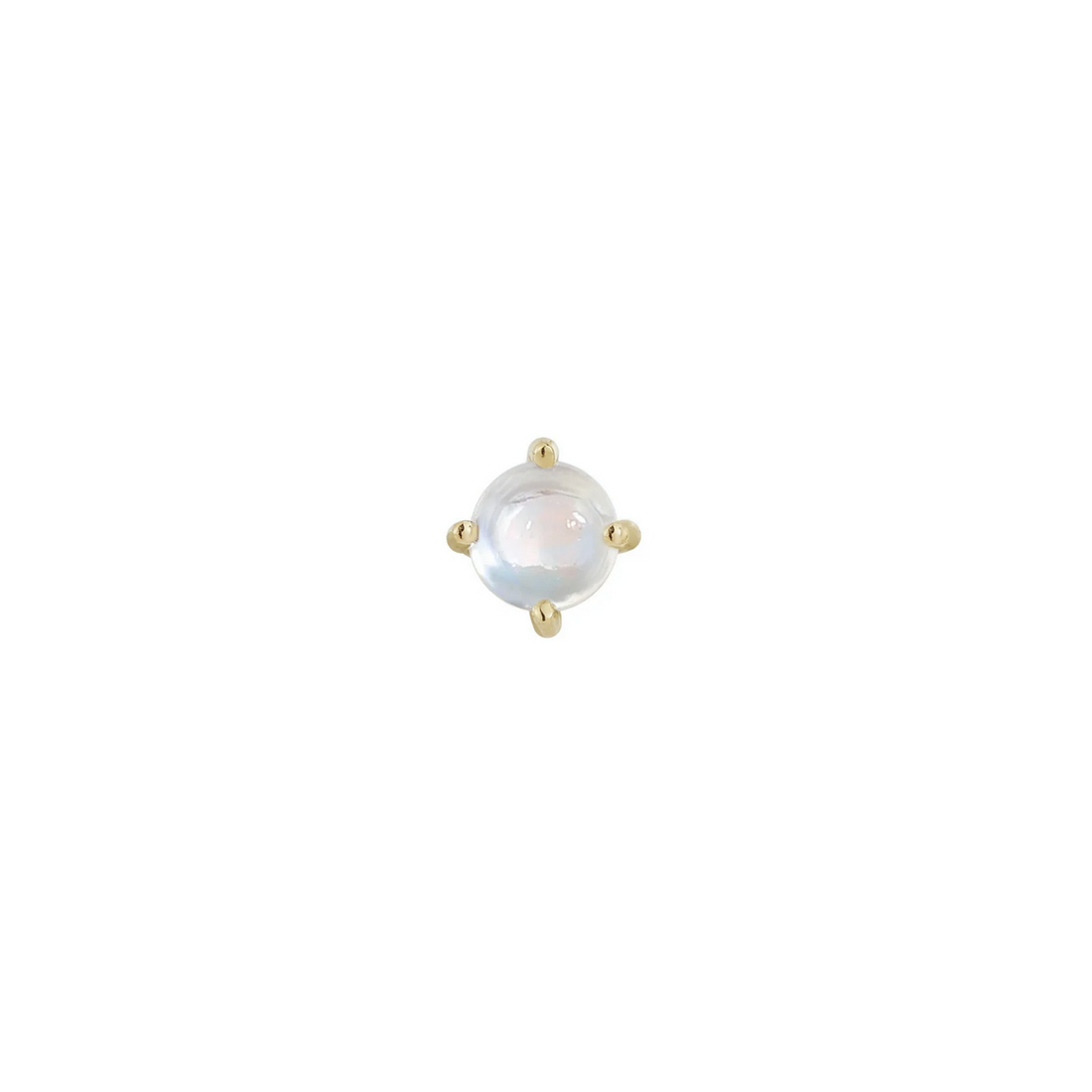 Prong Set Gem with Rainbow Moonstone From Buddha
