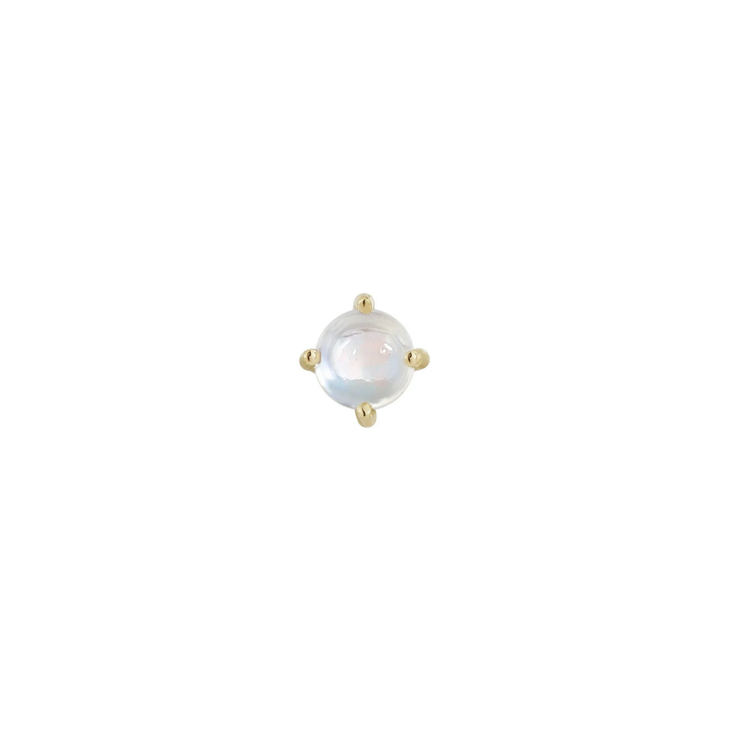 Prong Set Gem with Rainbow Moonstone From Buddha