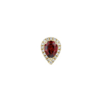 Pear Gemstone with Diamond Halo