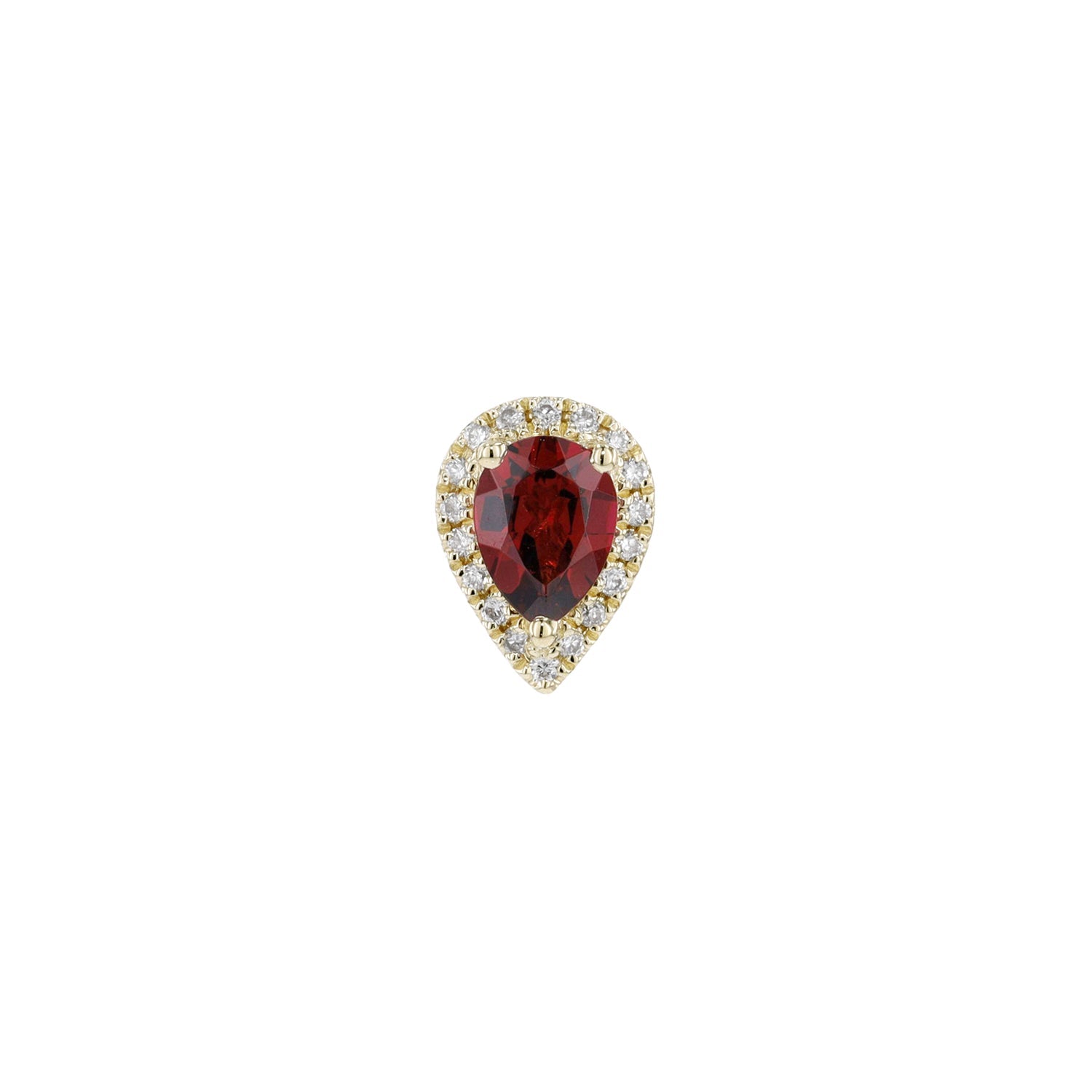 Pear Gemstone with Diamond Halo