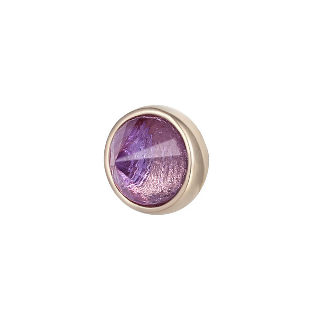 Round Bezel with Reverse Set Amethyst — Buddha