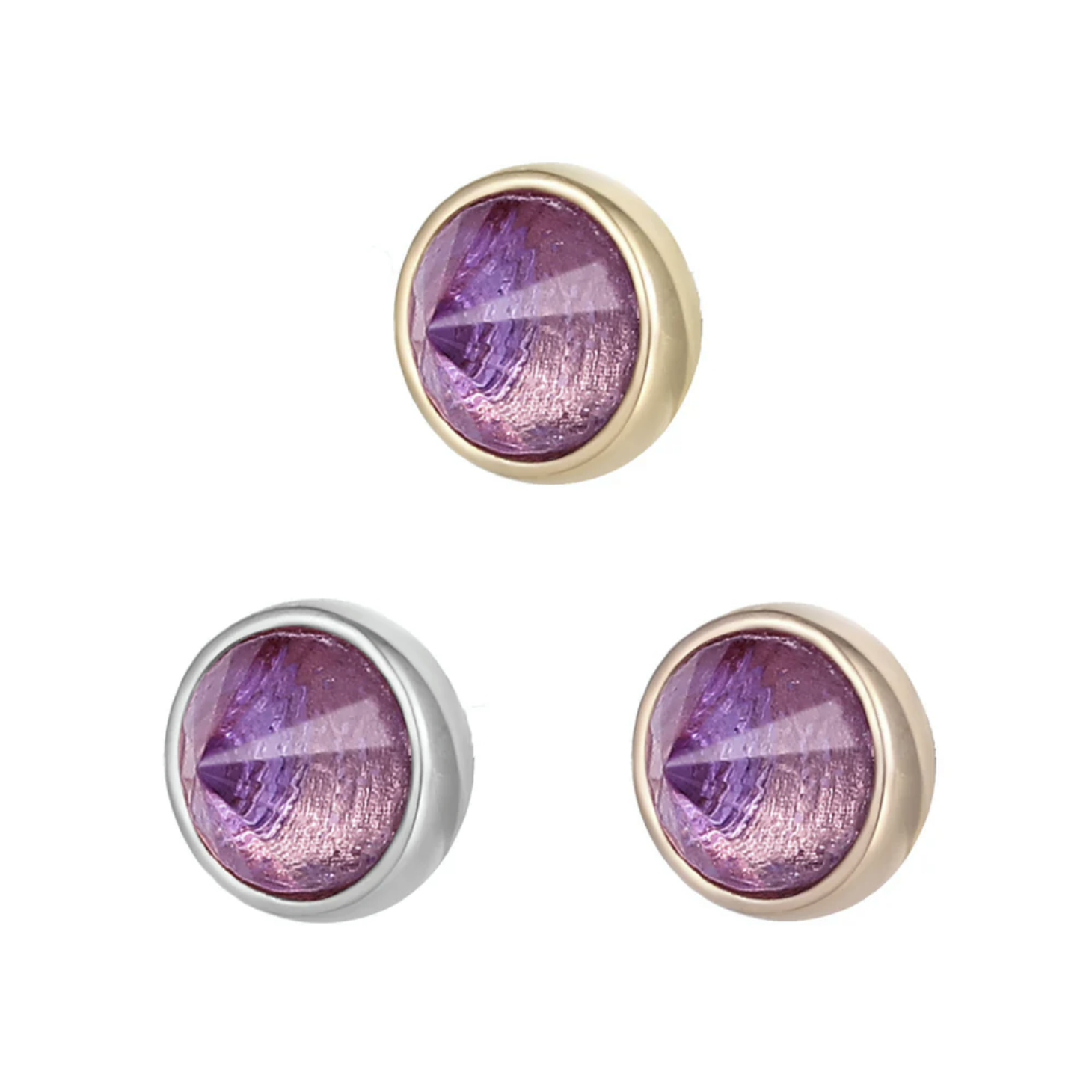 Round Bezel with Reverse Set Amethyst From Buddha