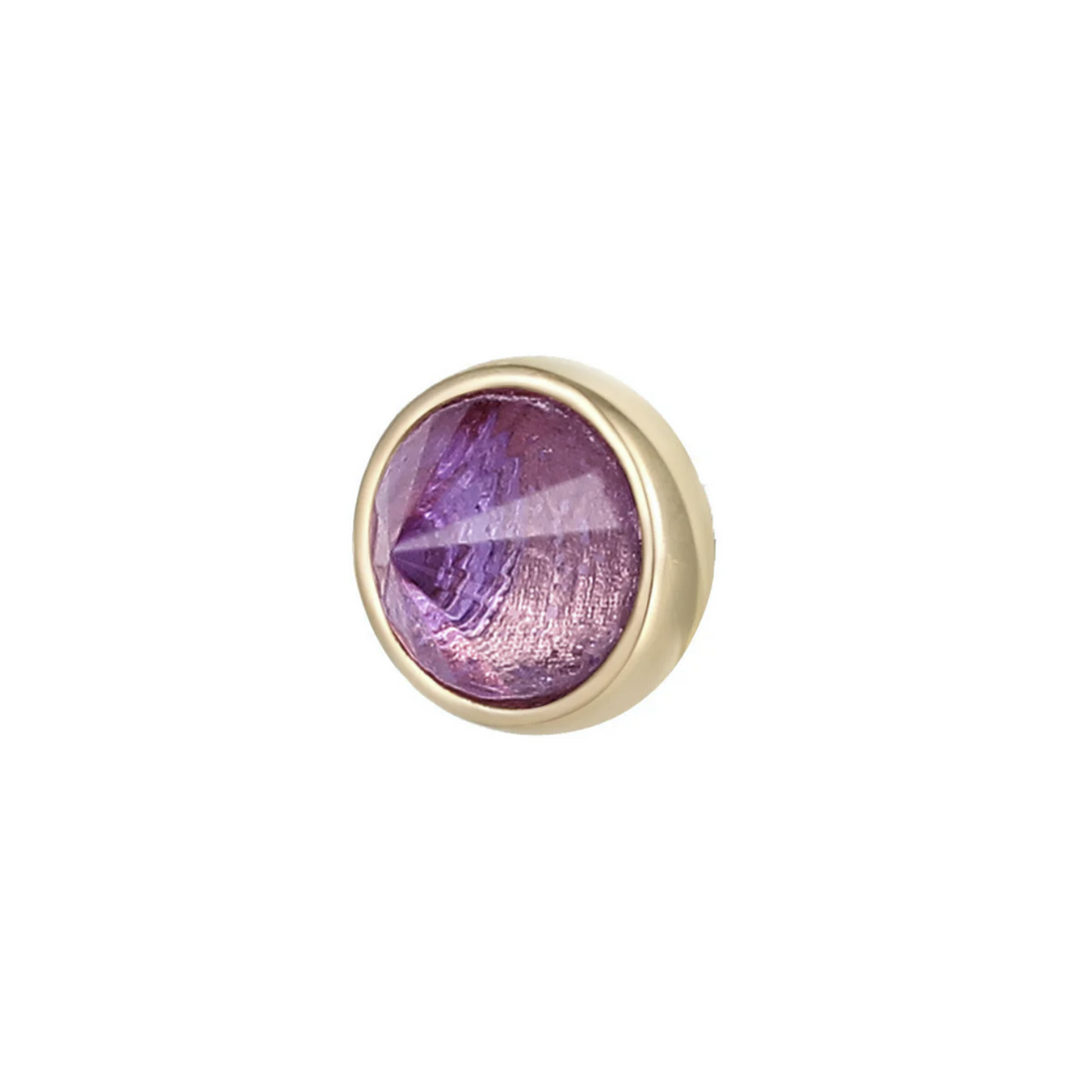 Round Bezel with Reverse Set Amethyst — Buddha