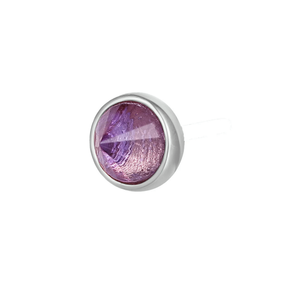 Round Bezel with Reverse Set Amethyst — Buddha