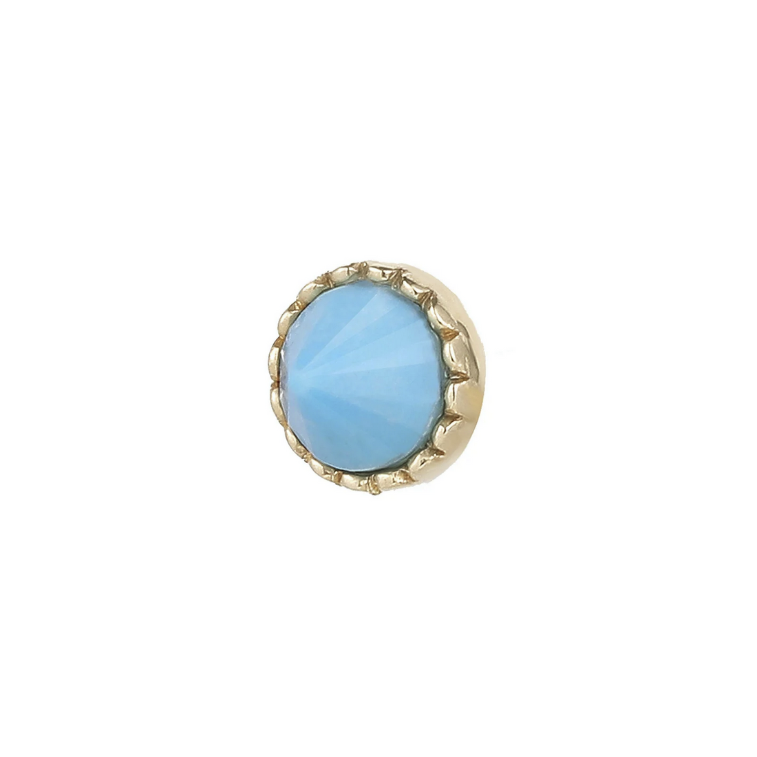 Round Accent Bezel with Reverse Set Turqouise — Buddha