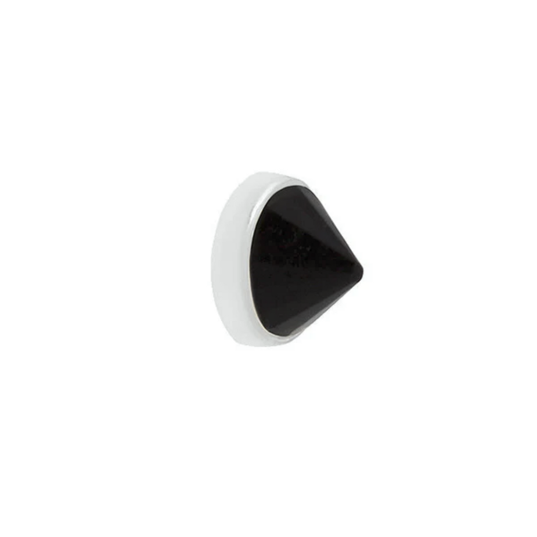 Round Bezel Reverse Set Black Spinel — Buddha