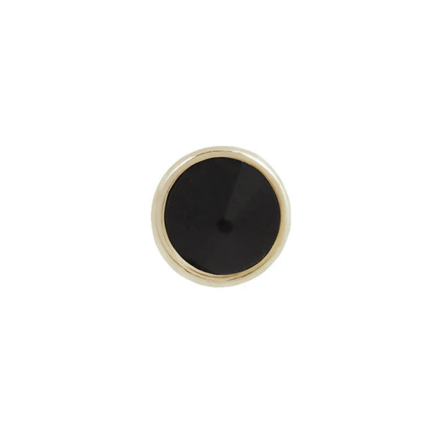 Round Bezel Reverse Set Black Spinel From Buddha