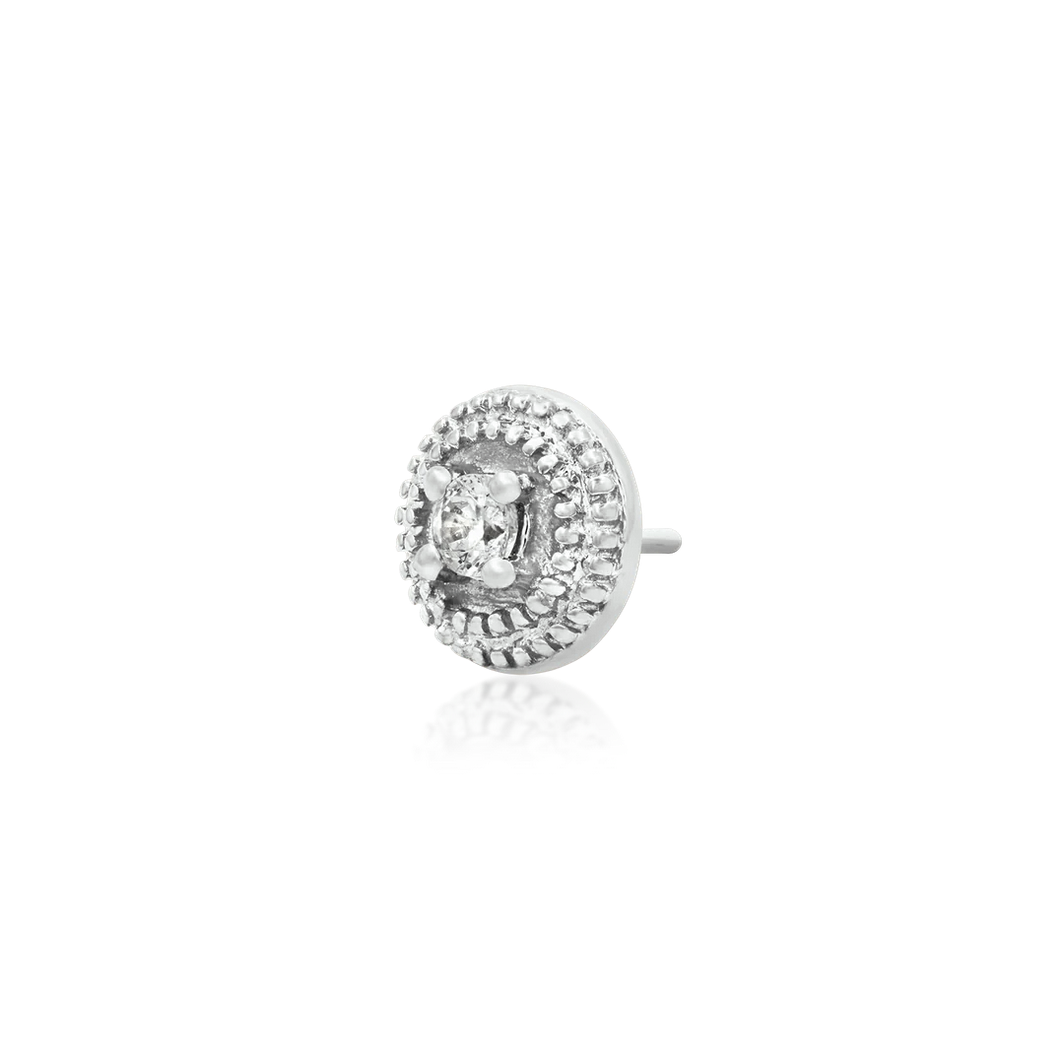 Round CZ Double Millgrain — Junipurr
