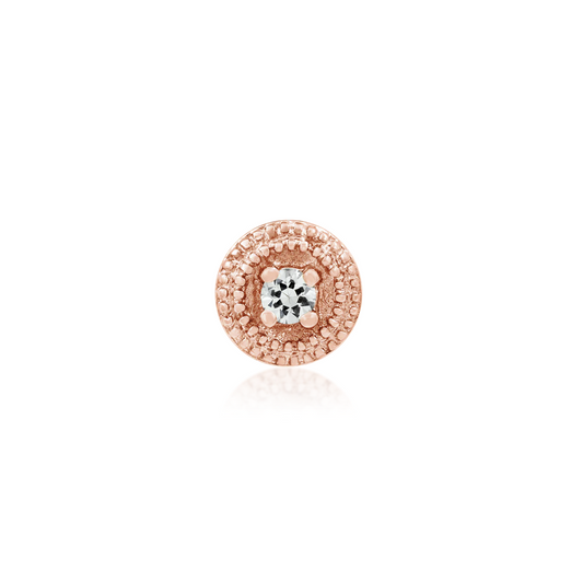 Round CZ Double Millgrain from Junipurr Rose Gold (Vault)