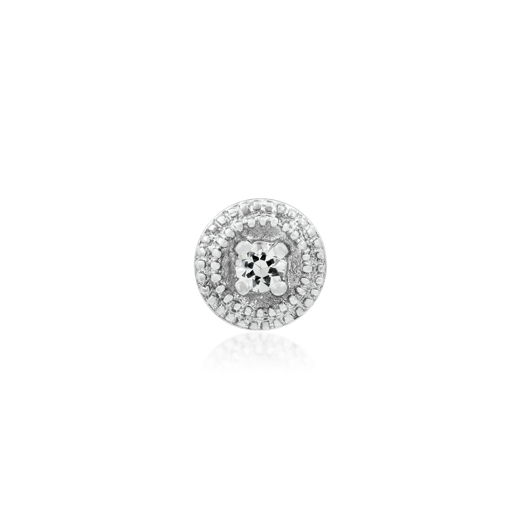 Round CZ Double Millgrain — Junipurr