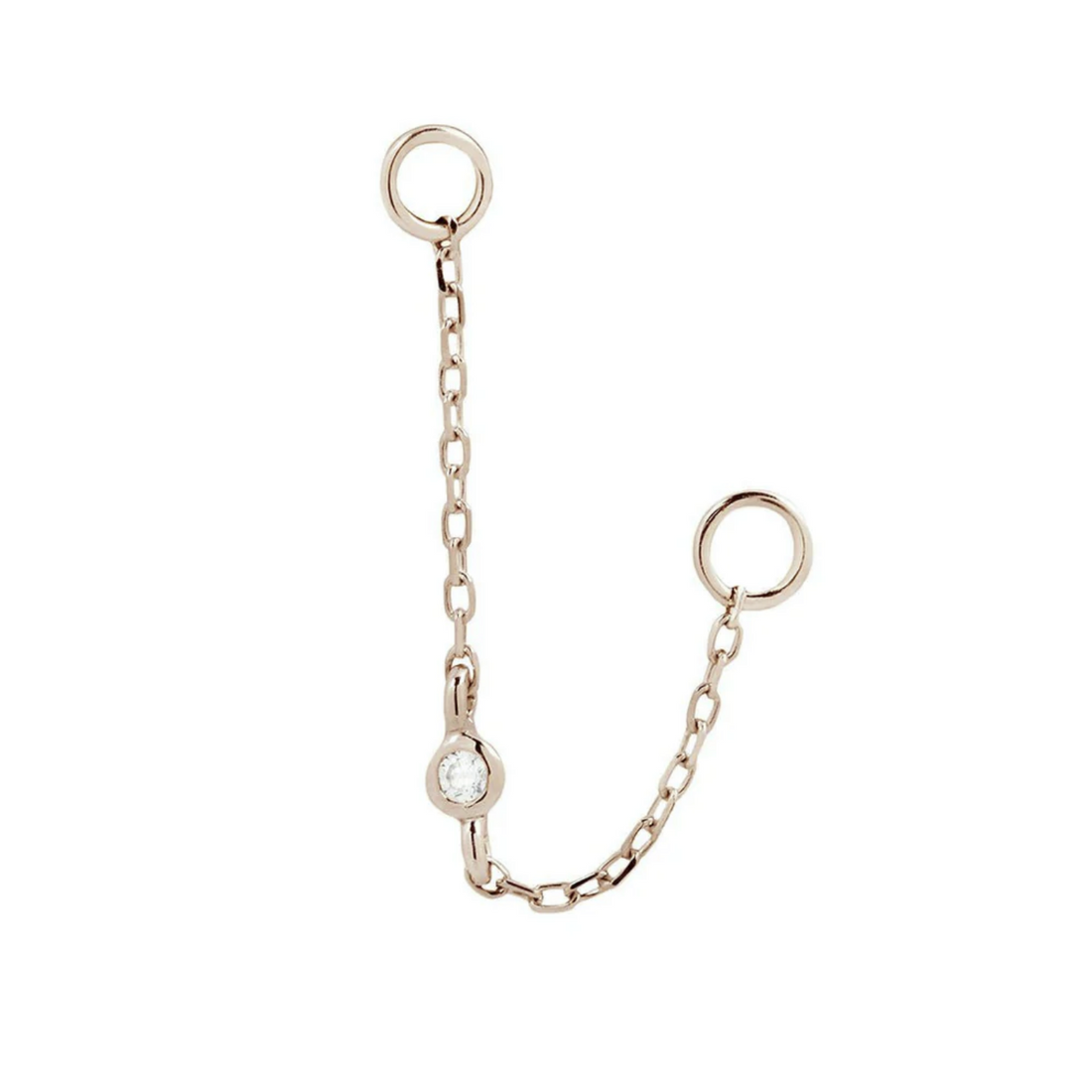 Bezel Bead Chain with CZ — Buddha