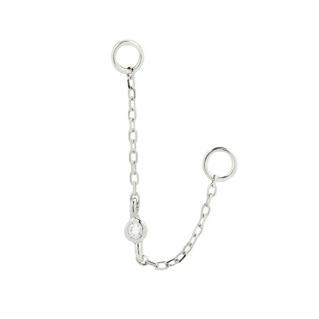 Bezel Bead Chain with CZ — Buddha