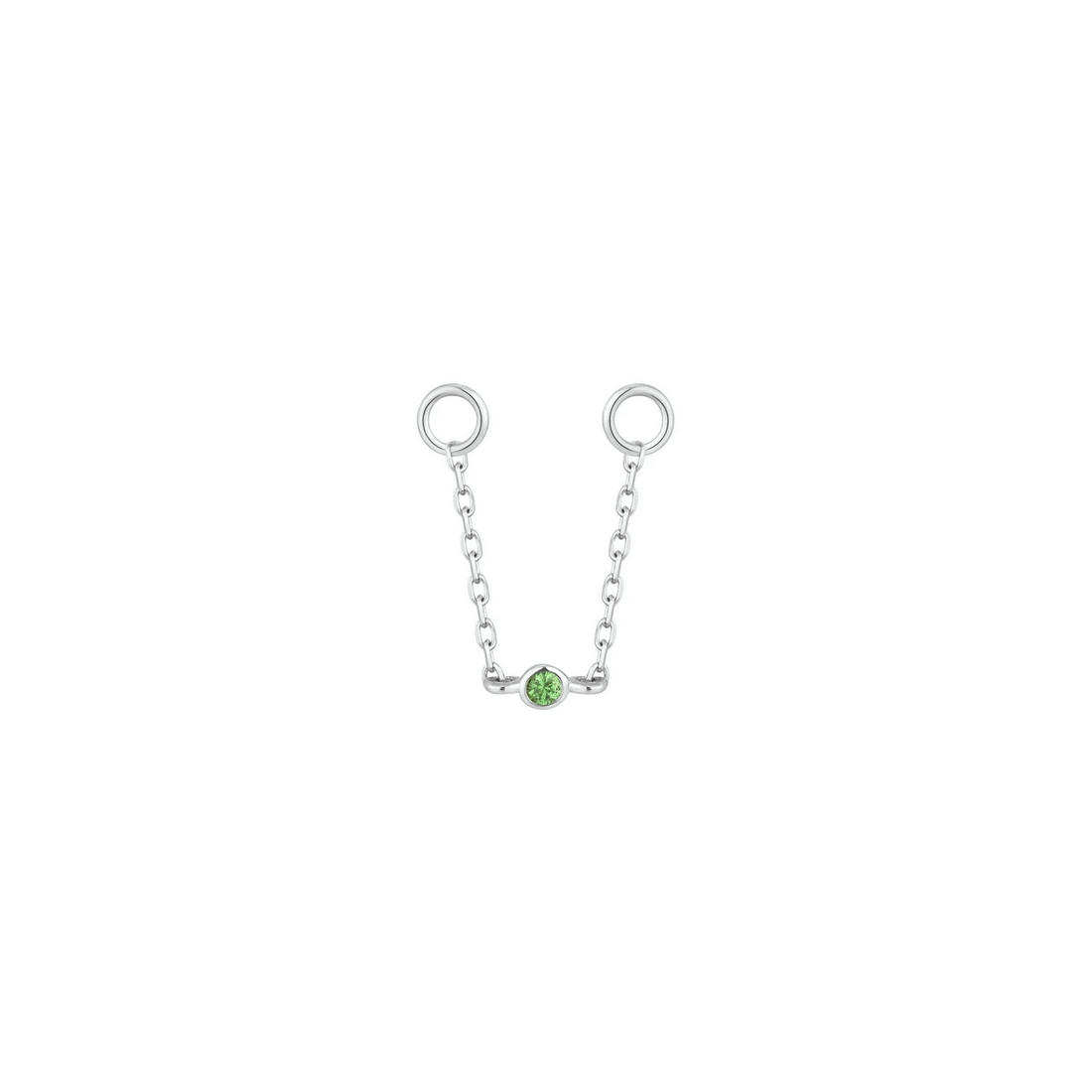 Bezel Bead Chain with Tsavorite — Buddha
