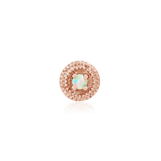 Round Double MIllgrain with Opal from Junipurr Rose Gold (Vault)