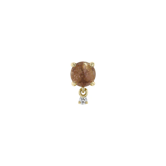 Round Rose Cut Poppy with Sunstone from Modern Mood