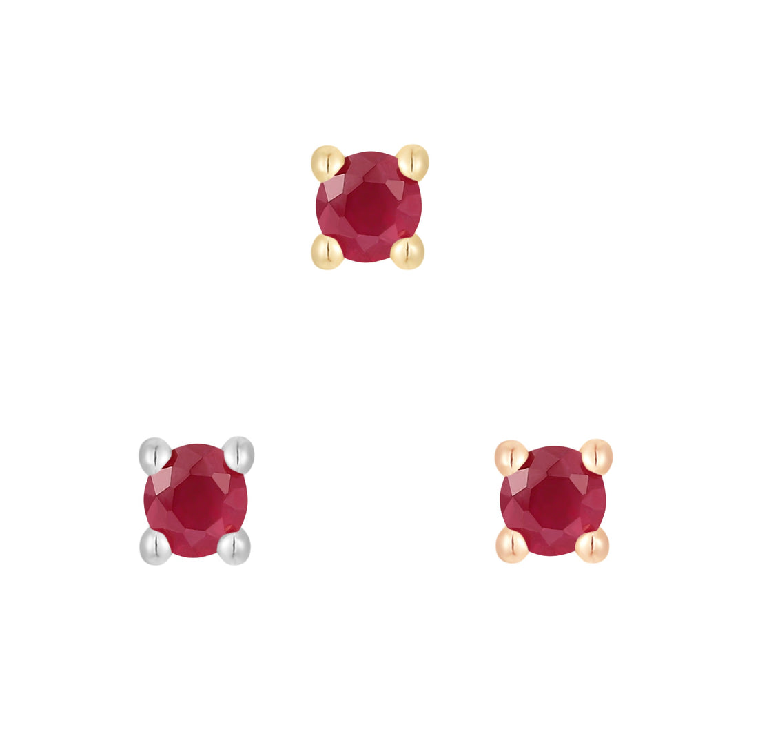 Prong Gem with Ruby - Buddha Jewelry