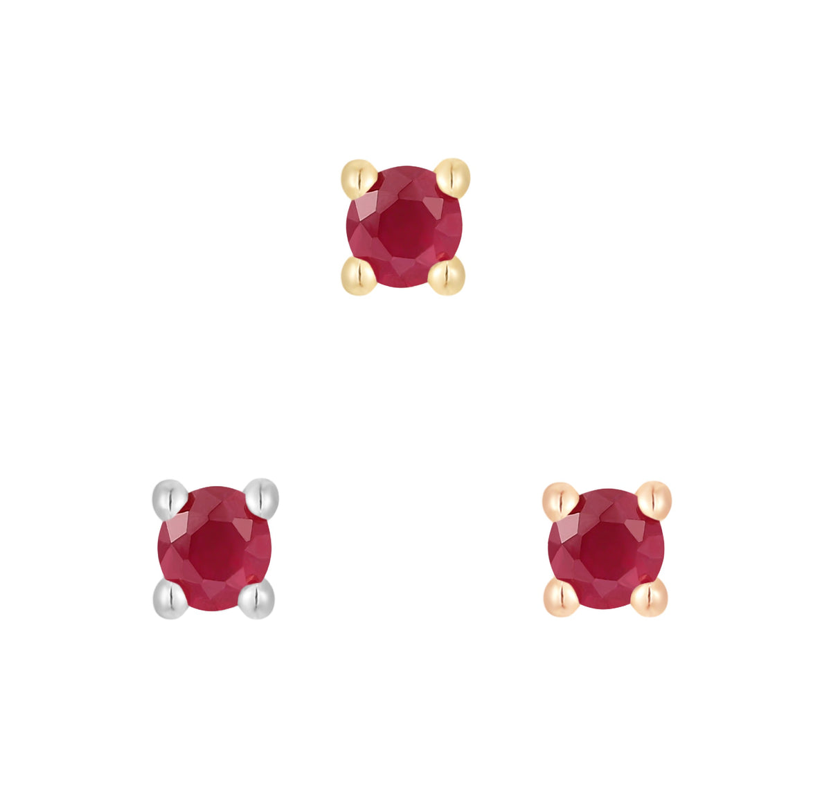 Prong Gem with Ruby - Buddha Jewelry