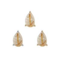 Prong Pear with Rutilated Quartz — Buddha